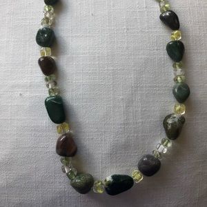 Unique handmade glass beaded necklace